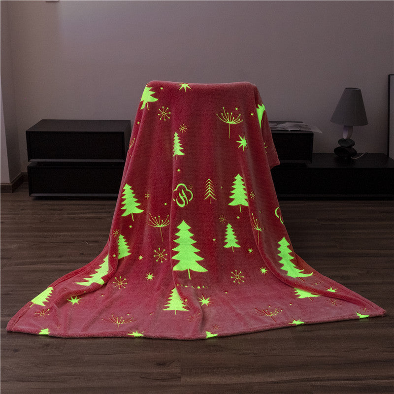 Luminous Blanket Children's Nap Blanket Coral Fleece Autumn And Winter Sofa Cover