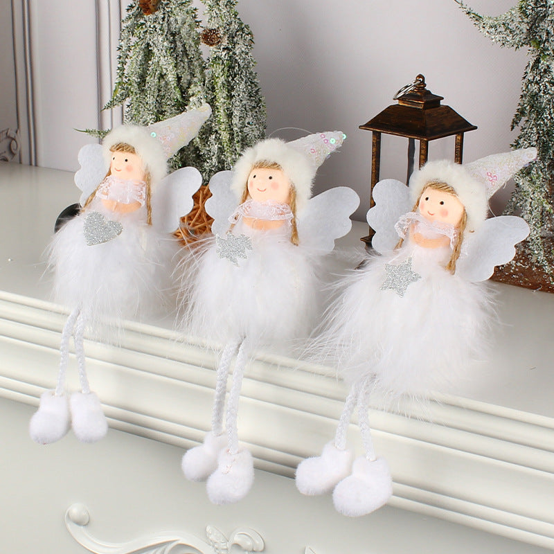 Plush Angel Girl Doll Ornament Cute Christmas Tree Decoration